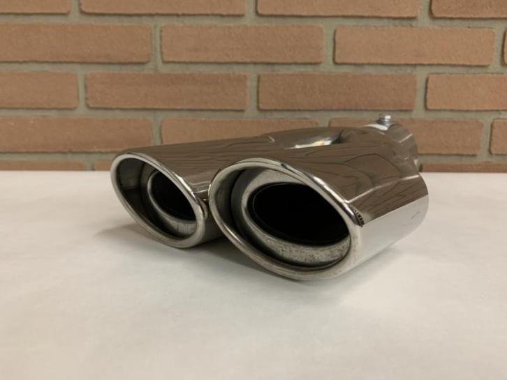 Uitlaat Sierstuk RVS Dubbel ovaal – 2 x 88X65mm RECHTS, Auto-onderdelen, Uitlaatsystemen, Nieuw, Ophalen of Verzenden