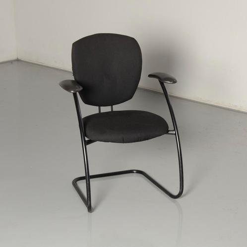 Grammer vergaderstoel, zwart, sledeframe, Huis en Inrichting, Stoelen, Gebruikt, Ophalen of Verzenden