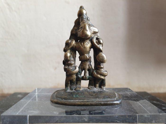 Shiva, vergezeld door twee assistenten - Brons - India -, Antiek en Kunst, Kunst | Niet-Westerse kunst