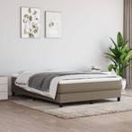 vidaXL Boxspring met matras stof taupe 140x200 cm, Huis en Inrichting, Verzenden, Nieuw