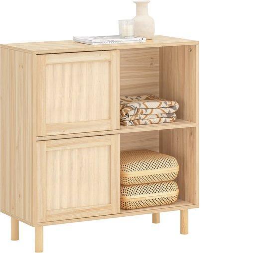 2dekans | SoBuy FSB87-N Dressoir - Houten Buffetkast met 2, Huis en Inrichting, Kasten | Dressoirs, Ophalen of Verzenden