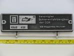 EisenbahnSchild Vereinigter Schienenfahrzeugbau der DDR B..., Verzamelen, Ophalen of Verzenden, Nieuw, Overige typen