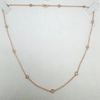 Halsketting - 14 karaat Roségoud - 0.70ct. tw. Diamant, Handtassen en Accessoires, Kettingen, Nieuw