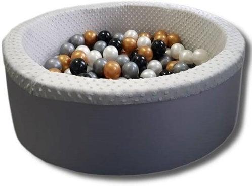 Ballenbad met 200 ballen - Wasbare hoes - 90x30 cm - Grij..., Kinderen en Baby's, Speelgoed | Babyspeelgoed, Nieuw, Ophalen of Verzenden