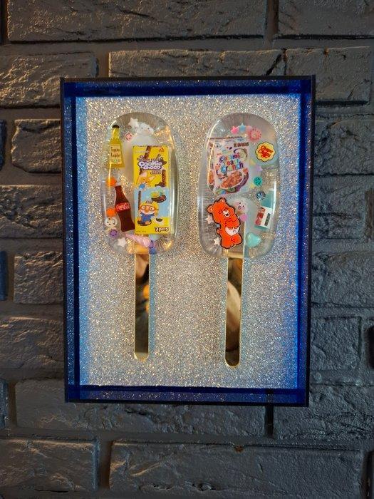 ELEMENTAL - Neon Ice Cream, Antiek en Kunst, Kunst | Designobjecten