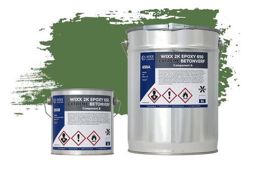 Wixx 2K Epoxy 650 Extreme Betoncoating RAL 6010 | Grasgroen, Doe-het-zelf en Bouw, Verf, Beits en Lak, Nieuw, Verzenden