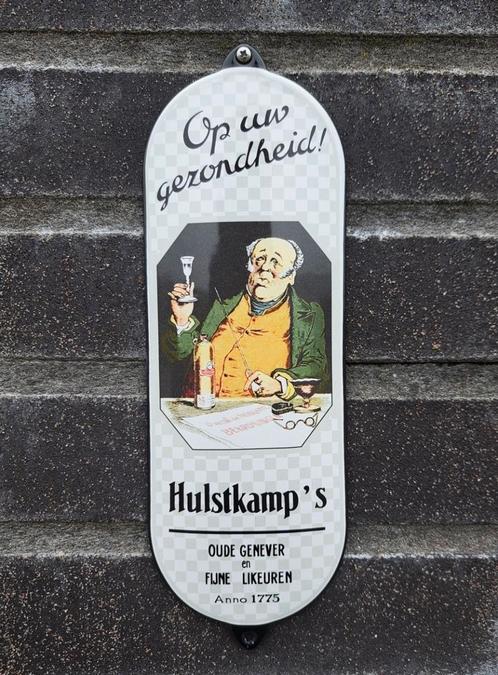 Emaille Deurpostje Hulstkamp's oude genever, Verzamelen, Merken en Reclamevoorwerpen, Verzenden