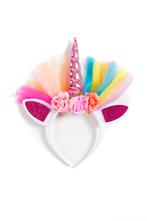 Eenhoorn Haarband Roze Regenboog Tule Unicorn Diadeem Oortje, Kleding | Dames, Ophalen of Verzenden, Nieuw