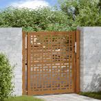 vidaXL Poort met kruisontwerp 105x105 cm weervast staal, Tuin en Terras, Verzenden, Nieuw