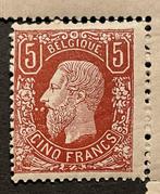 Belgique 1869/1883 - Léopold II 5 francs Brun-Rouge OBP 37 -, Gestempeld