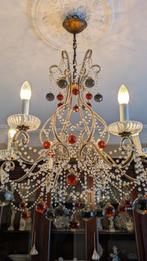 Lustre - Style Macaroni, cage à oiseaux - Verre, Métal,, Antiquités & Art