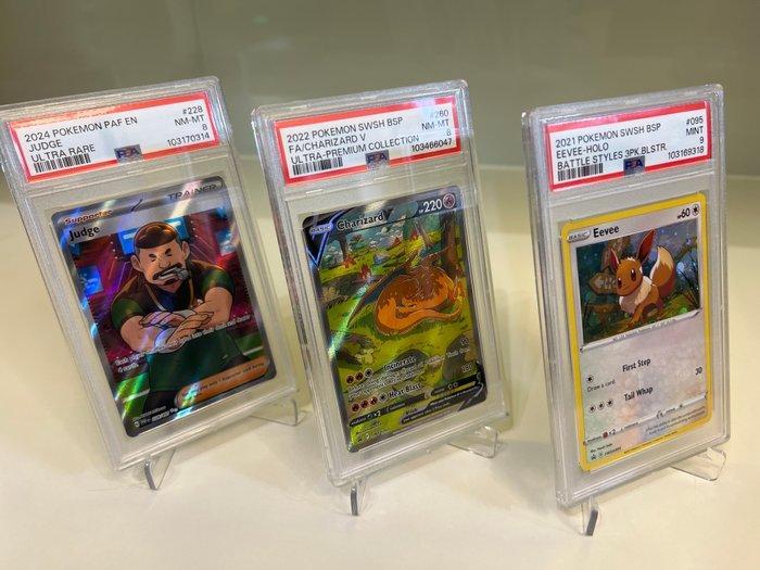 Pokémon - 3 Graded card - Eevee, Judge #228; #260; #095, Hobby en Vrije tijd, Verzamelkaartspellen | Pokémon