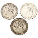 België. Leopold I (1831-1865). 5 Francs 1833/1848 (3 stuks), Postzegels en Munten