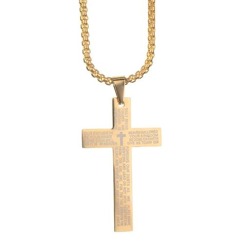 Fako Bijoux® - Cubaans Kruis Voor Mannen - Ketting Met Kruis, Handtassen en Accessoires, Kettingen, Verzenden
