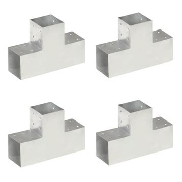 vidaXL Paalverbindingen 4 st T-vorm 101x101 mm, Tuin en Terras, Palen, Balken en Planken, Verzenden, Nieuw