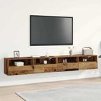 vidaXL TV Wandkasten 2 stuks Oud Hout 100x30x30 cm Gelaagd, Verzenden, Nieuw