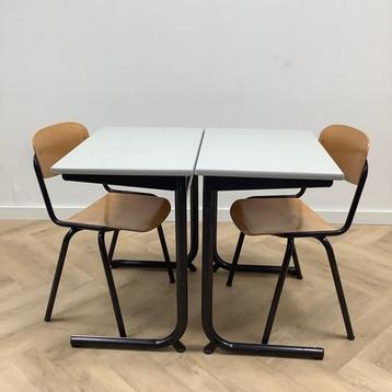 Tweedehands complete school set Galvanitas, 10 stoelen + 10, Huis en Inrichting, Gebruikt, Hout, Eén