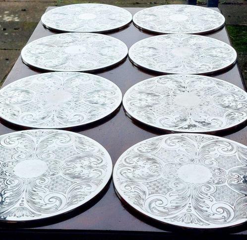 Sous-verre (8) -  Sets de table/sous-verres - Plaqué(e), Antiek en Kunst, Antiek | Meubels | Tafels