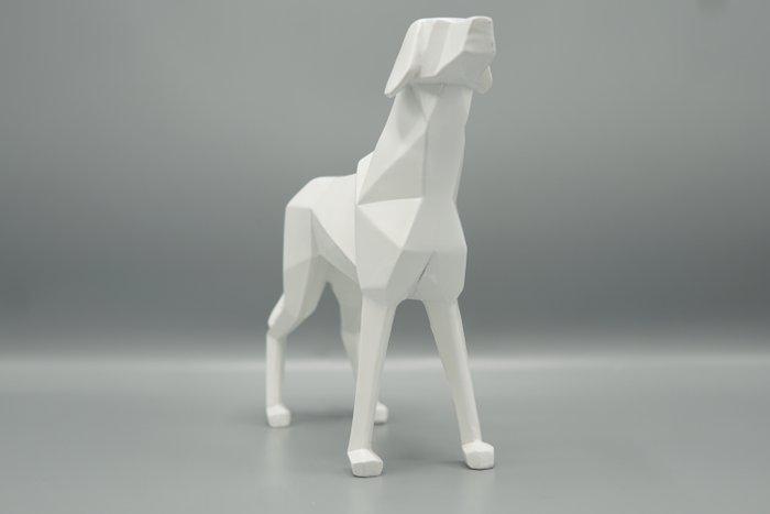 Beeldje - White dog - Polyresin, Antiek en Kunst, Curiosa en Brocante