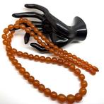 Lange art-deco ketting met Baltische barnsteen kralen 71,4 g, Collections