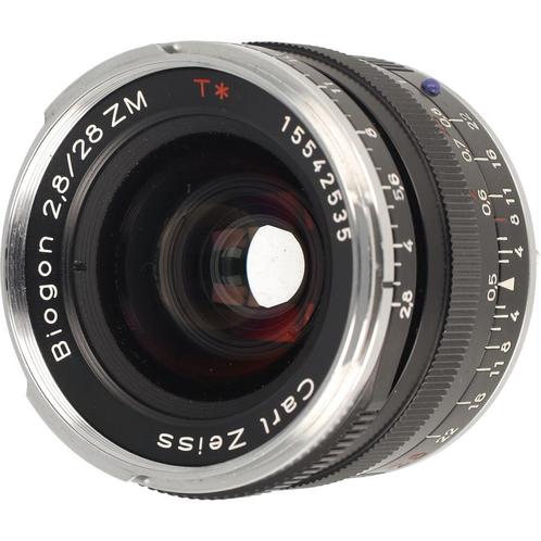 Zeiss Biogon 28mm F/2.8 T* ZM zwart occasion, TV, Hi-fi & Vidéo, Photo | Lentilles & Objectifs, Envoi