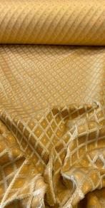 Jacquardweefsel met geometrische fluwelige motieven. -