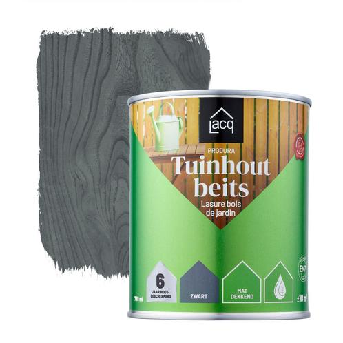 Lacq Tuinhoutbeits Zwart 0.75L, Doe-het-zelf en Bouw, Verf, Beits en Lak, Zwart, Nieuw, Verzenden
