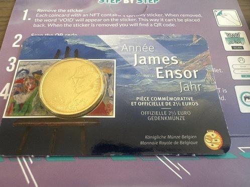België. 2 1/2 Euro 2024 James Ensor FR (5 coincards), Postzegels en Munten, Munten | Europa | Euromunten