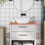 vidaXL Wastafelblad 80x40x2,5 cm massief beukenhout, Huis en Inrichting, Keuken | Keukenelementen, Verzenden, Nieuw
