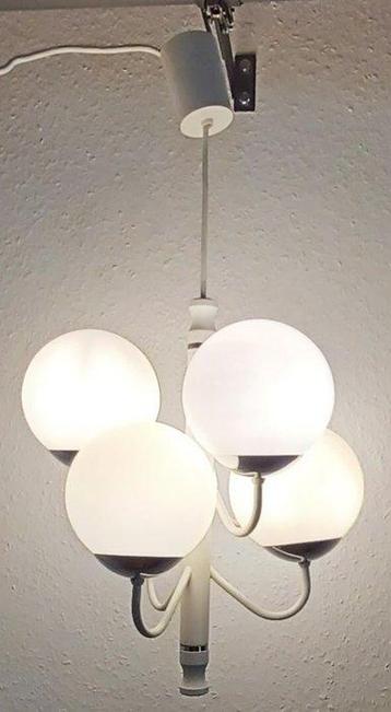 Plafondlamp - Hout, chroom en glas - Duitse Sputnik-luster