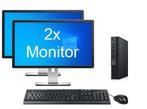 Dell OptiPlex 3060 Micro i5 8e Gen incl. 2 Monitoren + 2, Ophalen of Verzenden