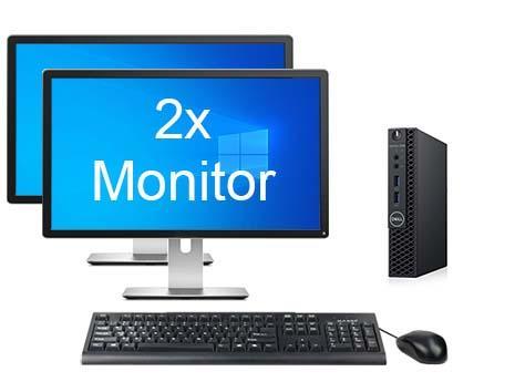 Dell OptiPlex 3060 Micro i5 8e Gen incl. 2 Monitoren + 2, Informatique & Logiciels, Ordinateurs de bureau, Enlèvement ou Envoi