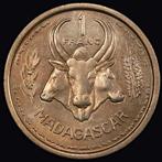 Madagascar. 1 Franc 1948. Essai in Bronze Nickel (2 coins)
