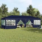 vidaXL Partytent met 12 Blauwe Zijwanden 8x4 m PE, Verzenden, Nieuw