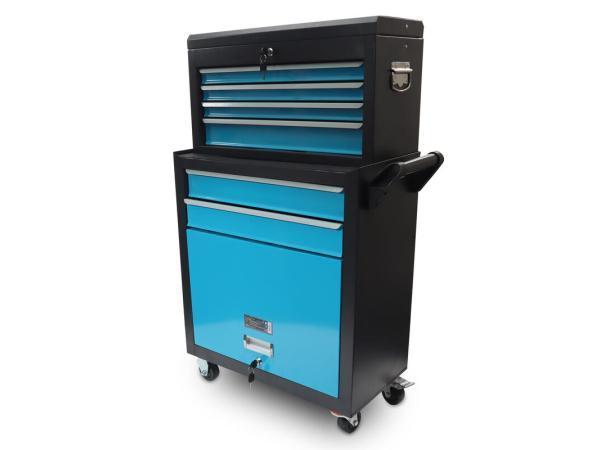 Veiling -  2 in 1 Werkplaatswagen / Gereedschapswagen - Blau, Doe-het-zelf en Bouw, Gereedschapskisten, Gebruikt