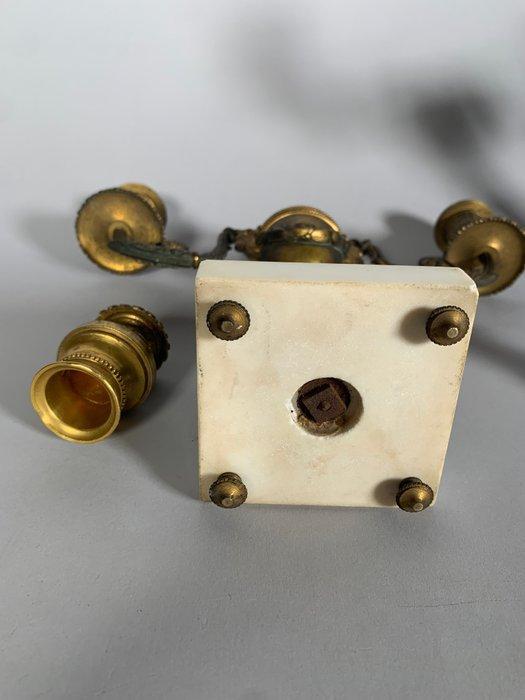 Kandelaber - Brons, Marmer - Louis XVI-stijl, Antiek en Kunst, Antiek | Overige Antiek