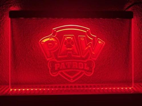 Paw patrol pawpatrol neon bord lamp LED verlichting *ROOD*, Maison & Meubles, Lampes | Autre, Envoi