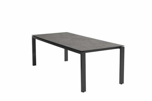 4 Seasons Outdoor Goa tafel met donkergrijs HPL tafelblad, Tuin en Terras, Tuinsets en Loungesets