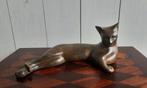P. Chenet Foundry - Figure - Grote Kat - 23 cm - Bronze, Antiek en Kunst