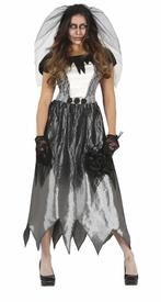 Geesten Bruid Halloween Kostuum Dames Zwart, Nieuw, Verzenden