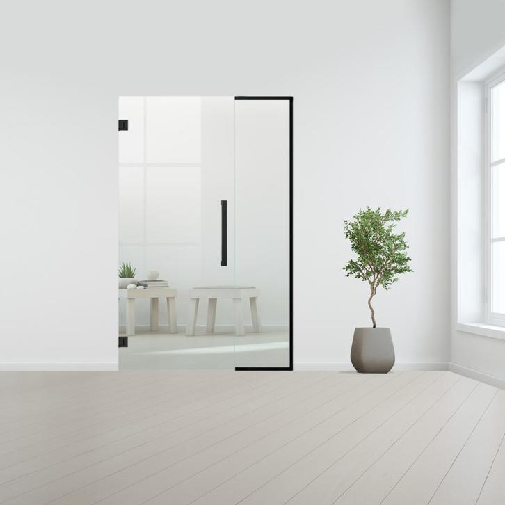 Glazen binnendeur met zijlicht zonder kozijn zwart beslag-Bl, Doe-het-zelf en Bouw, Glas en Ramen, Nieuw, Verzenden