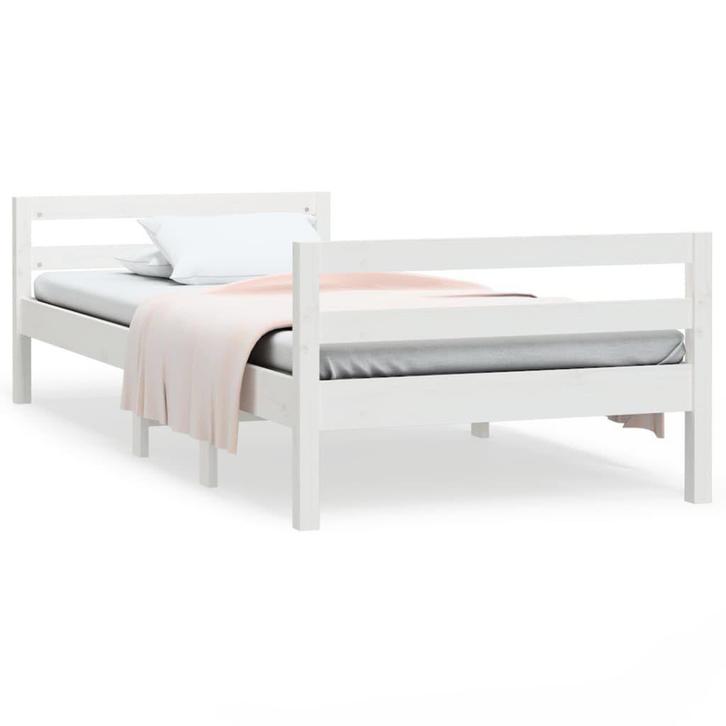 Wit Houten Bedframe 90x200 | Retour Deal | Slaapkamer Upg..., Huis en Inrichting, Slaapkamer | Bedden, 90 cm, 200 cm, Wit, Nieuw