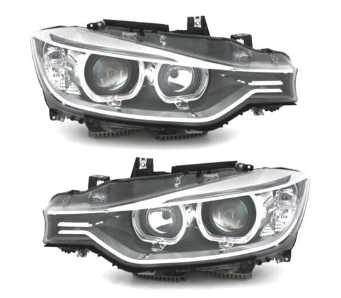 PHARES POUR BMW SÉRIE 3 F30 11- LED ANGELS EYES FOND NOIR, Auto-onderdelen, Verlichting, Verzenden
