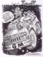 Pentekening Amerika - Benzine slurpers (lijst optie), Verzenden