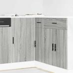 vidaXL Keuken onderkast Lyon bewerkt hout grijs sonoma, Verzenden, Nieuw