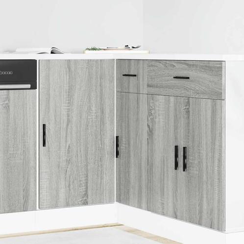 vidaXL Keuken onderkast Lyon bewerkt hout grijs sonoma, Huis en Inrichting, Kasten | Overige, Nieuw, Verzenden