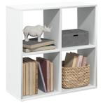vidaXL Kamerverdeler Boekenkast Wit 69,5x29x69,5 cm Bewerkt, Huis en Inrichting, Verzenden, Nieuw