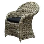 Roma dining tuinstoel naturel rotan set (6 stoelen)