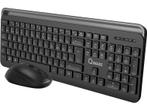 Qware - Draadloos toetsenbord + muis - Azerty - Zwart, Computers en Software, Toetsenborden, Verzenden, Qware, Draadloos, Nieuw