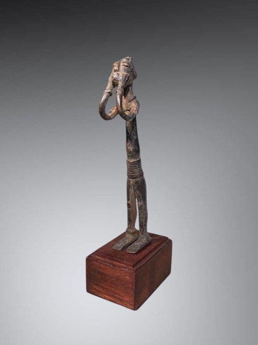 Petit Bronze Dogon - Hoofdpersonage op het gezicht. - Dogon, Antiquités & Art, Art | Art non-occidental